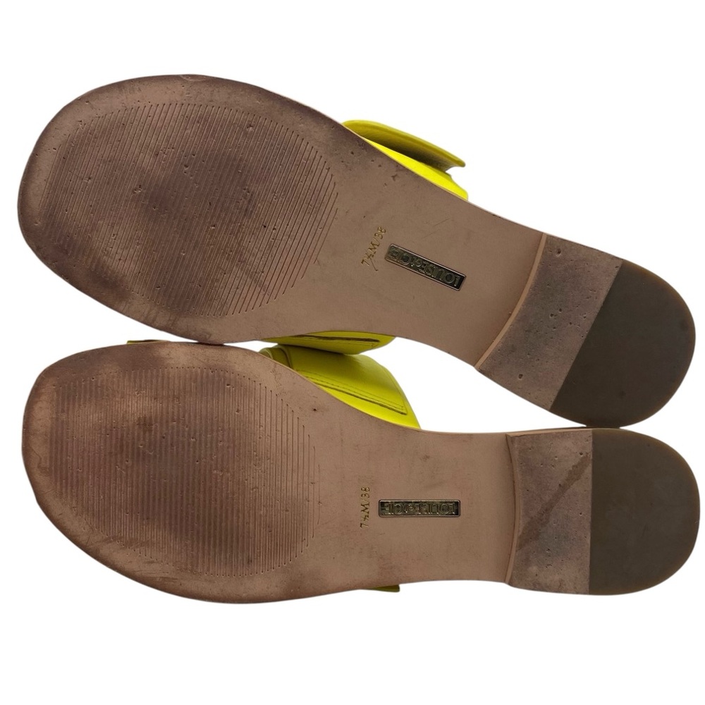 Louise et Cie Womens Shoes Altan Sandals Sz 7.5 Yellow Leather Flat Colorful - Picture 10 of 12
